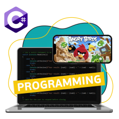 Программирование на C#. Удивительный мир 2D-игр - КИБЕРшкола программирования для детей, компьютерные курсы для школьников, начинающих и подростков - KIBERone г. Коломна
